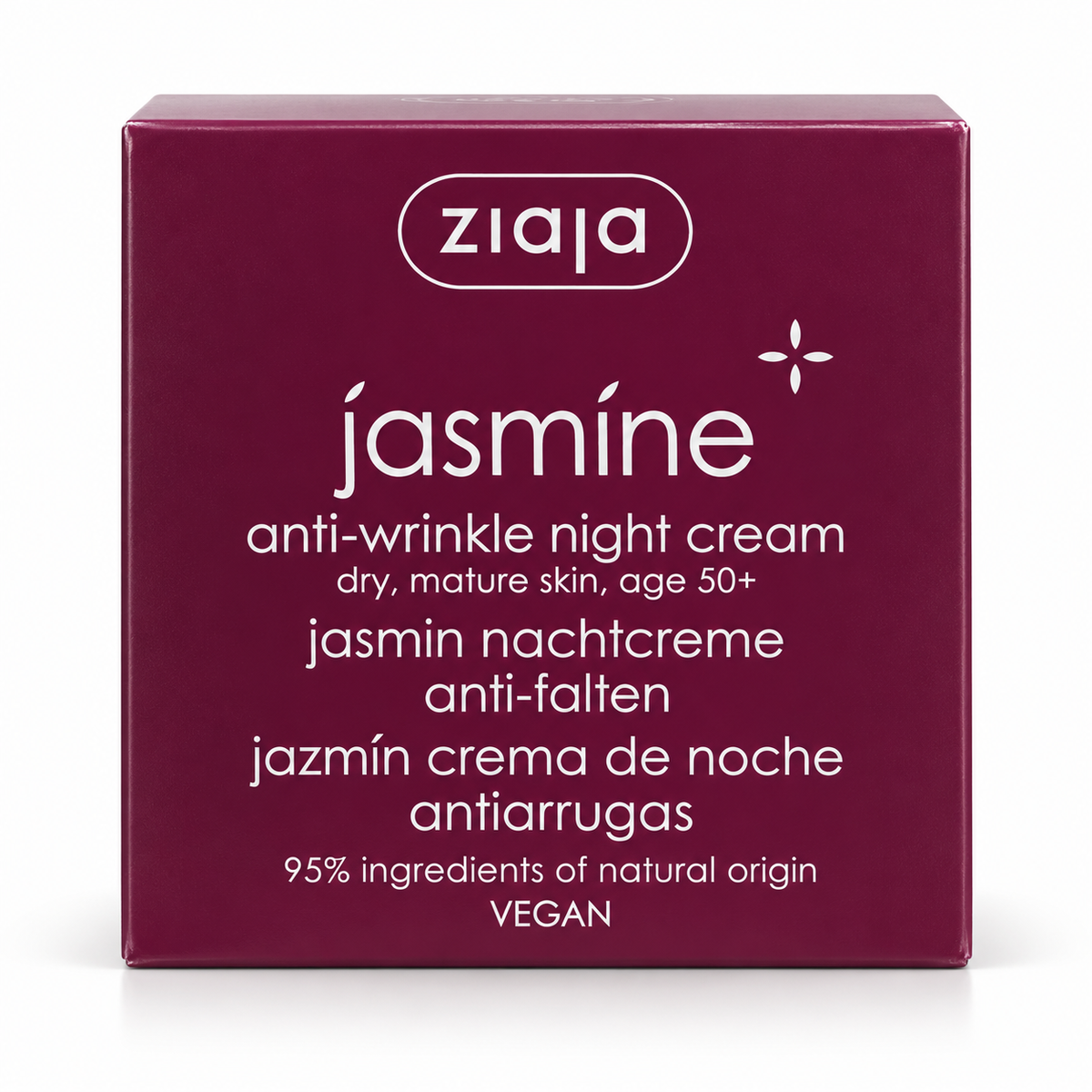 Ziaja Jasmin Anti-Falten Nachtcreme 50 ml – Für trockene, reife Haut ab 50+