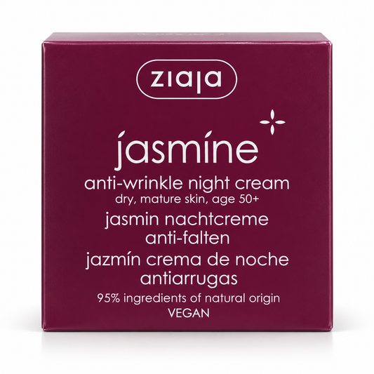 Ziaja Jasmin Anti-Falten Nachtcreme 50 ml – Für trockene, reife Haut ab 50+