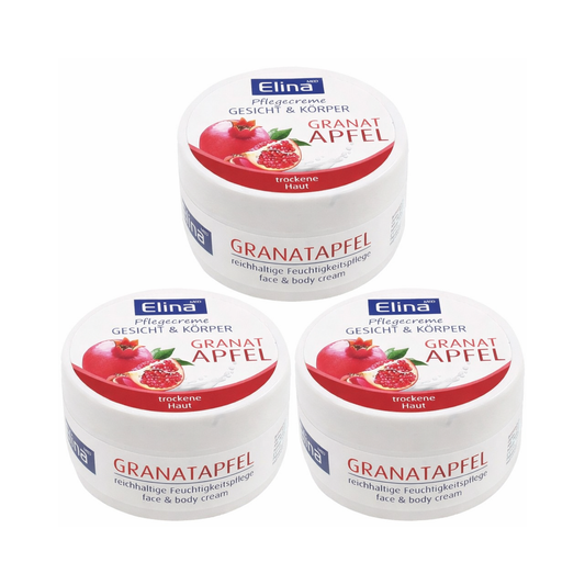 3St. x 150 ml Elina Granatapfel Hautpflegecreme