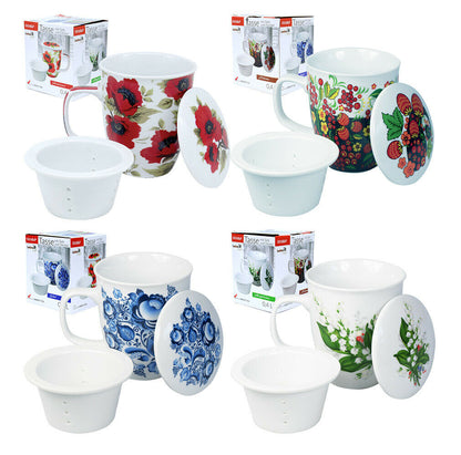 Кружка с крышкой и ситечком / Кружка с крышкой и ситечком