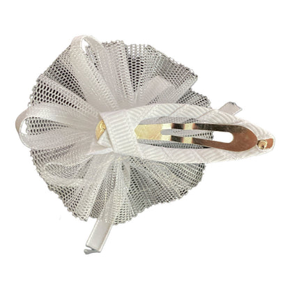 2 St. Haarclips metall Haarklemme mit dekorative Blumen