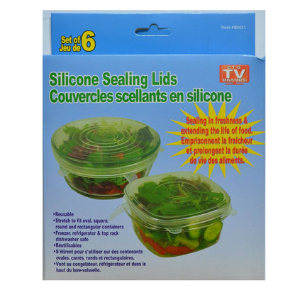 Универсальный набор силиконовых чехлов, 6 шт., герметичная крышка многоразового использования.