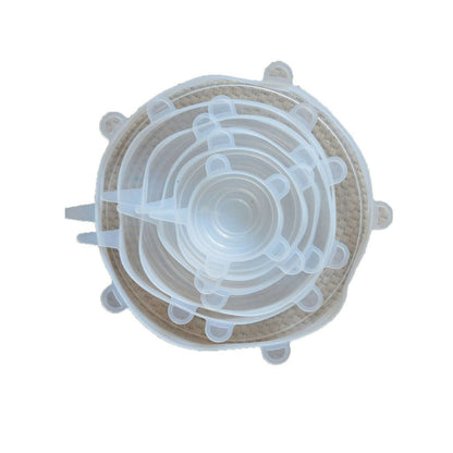 Универсальный набор силиконовых чехлов, 6 шт., герметичная крышка многоразового использования.